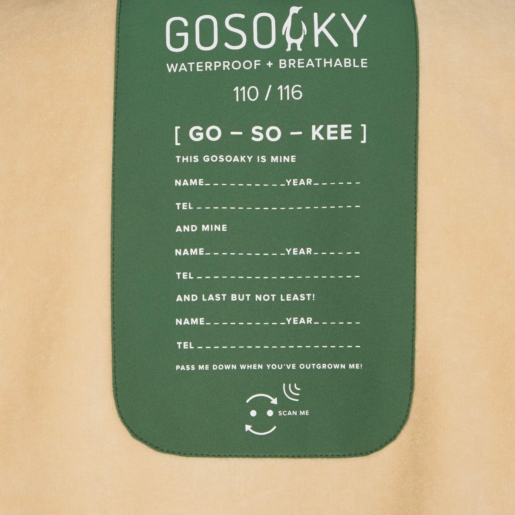 GOSOAKY BLUE BIRD Kinder - Regenjacke 10 GOSOAKY BLUE BIRD Kinder - Regenjacke – Bild 8